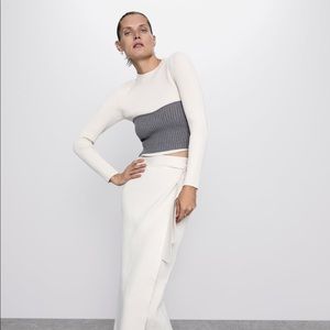 Zara Crop knit bandeau top